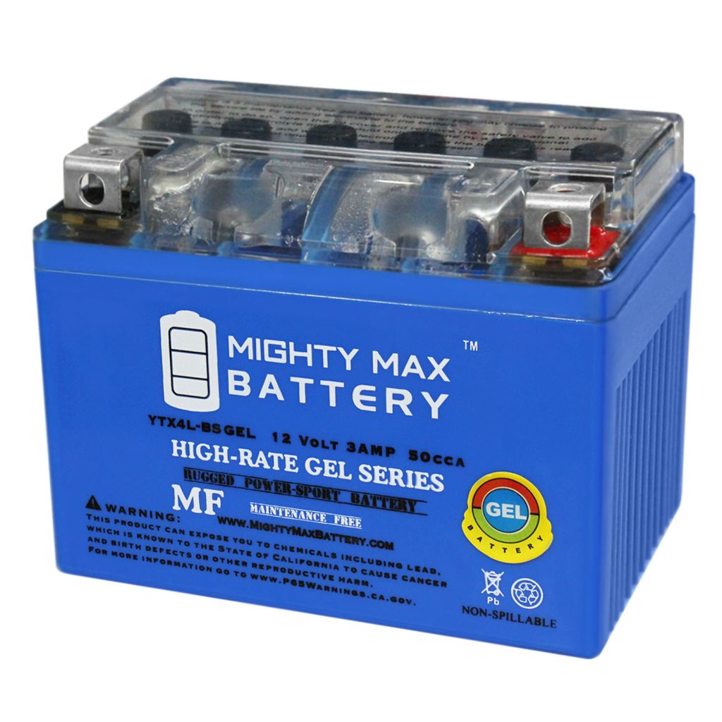 Mighty Max Battery YTX4L BSGEL 12 Volt 3 AH GEL Type 50 CCA