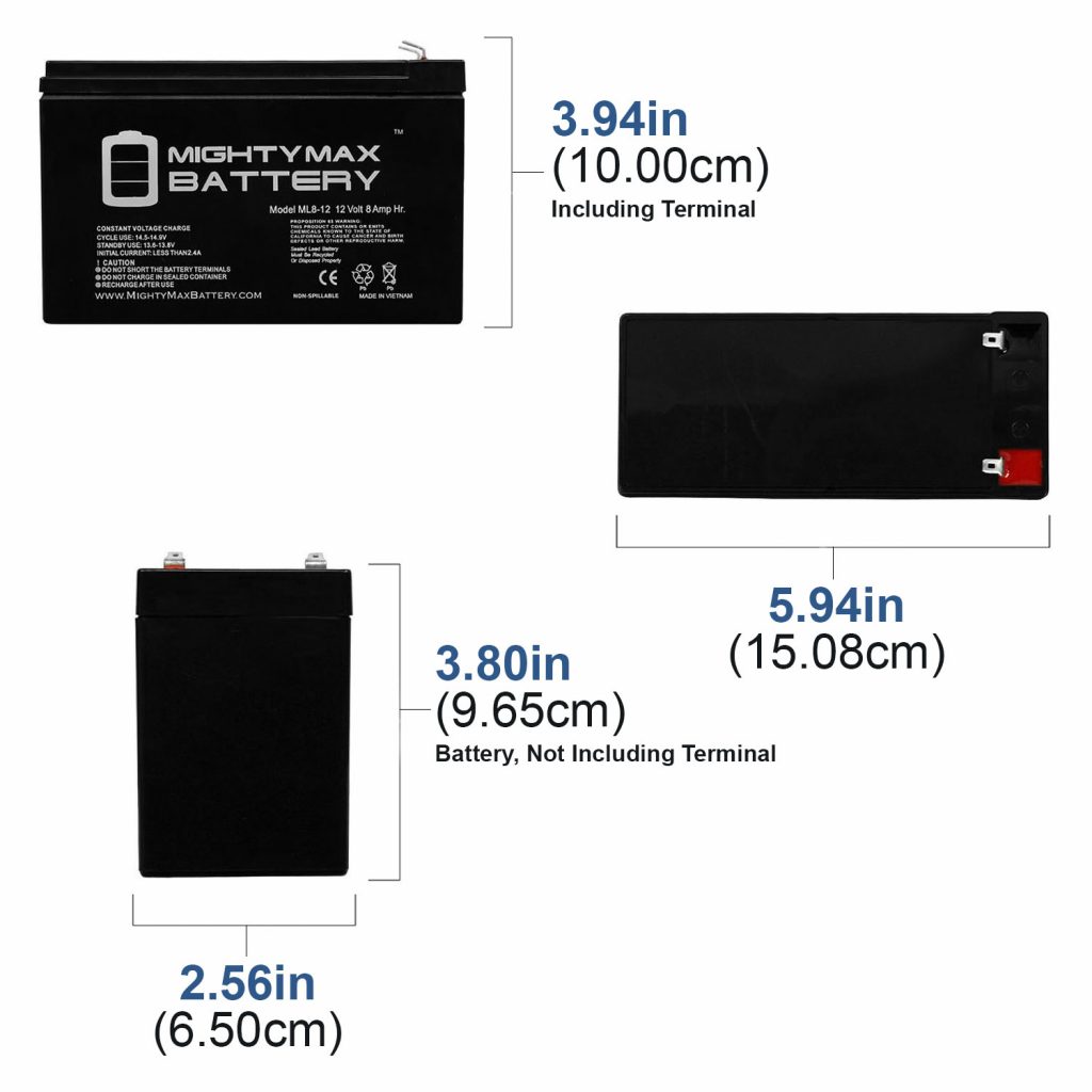 12V 8Ah SLA Battery Replaces FAAC FSL700 Commercial Gate Openers ...