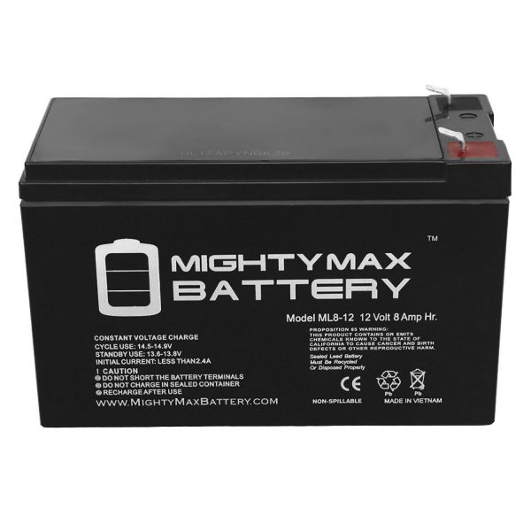 12V 8Ah Battery Replacement for Altronix SMP3E, SMP3PMCTX