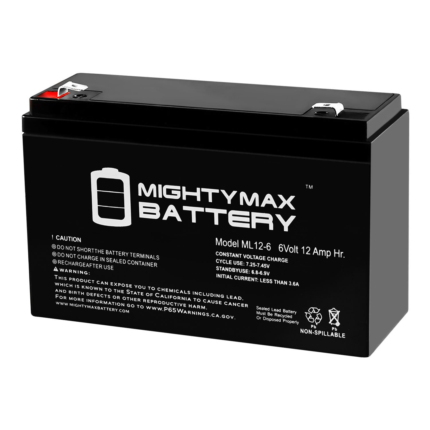 Vision CP6120 Battery 6V 12Ah Sealed Rechargeable