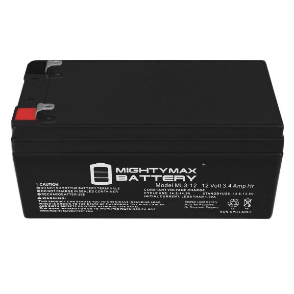 12V 3AH SLA Replacement Battery for PowerStar PS12-3.3-212