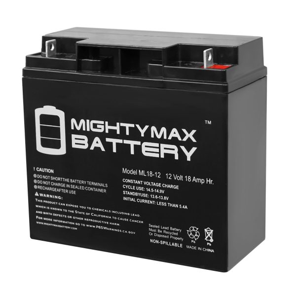 12V 18AH Battery Replaces Notifier FireWarden-50 Control Panel