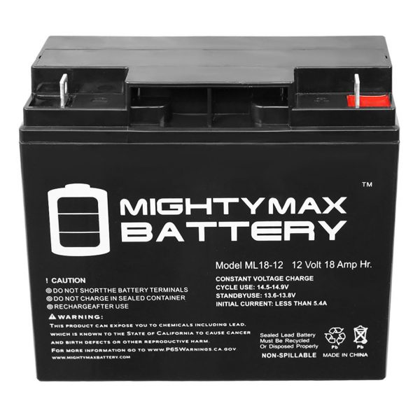 12V 18AH SLA Replacement Battery Compatible with Pukka electric pocket mini-bike