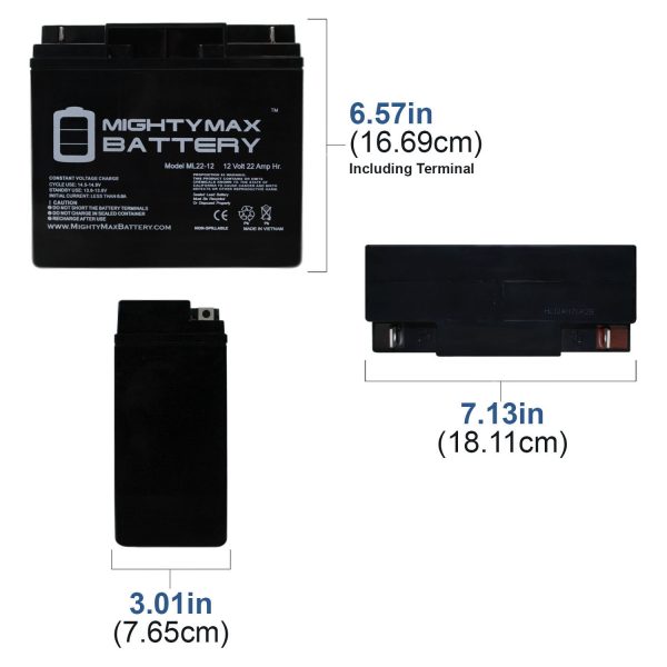 12V 22AH Compatible Battery for APC Smart-UPS 750VA