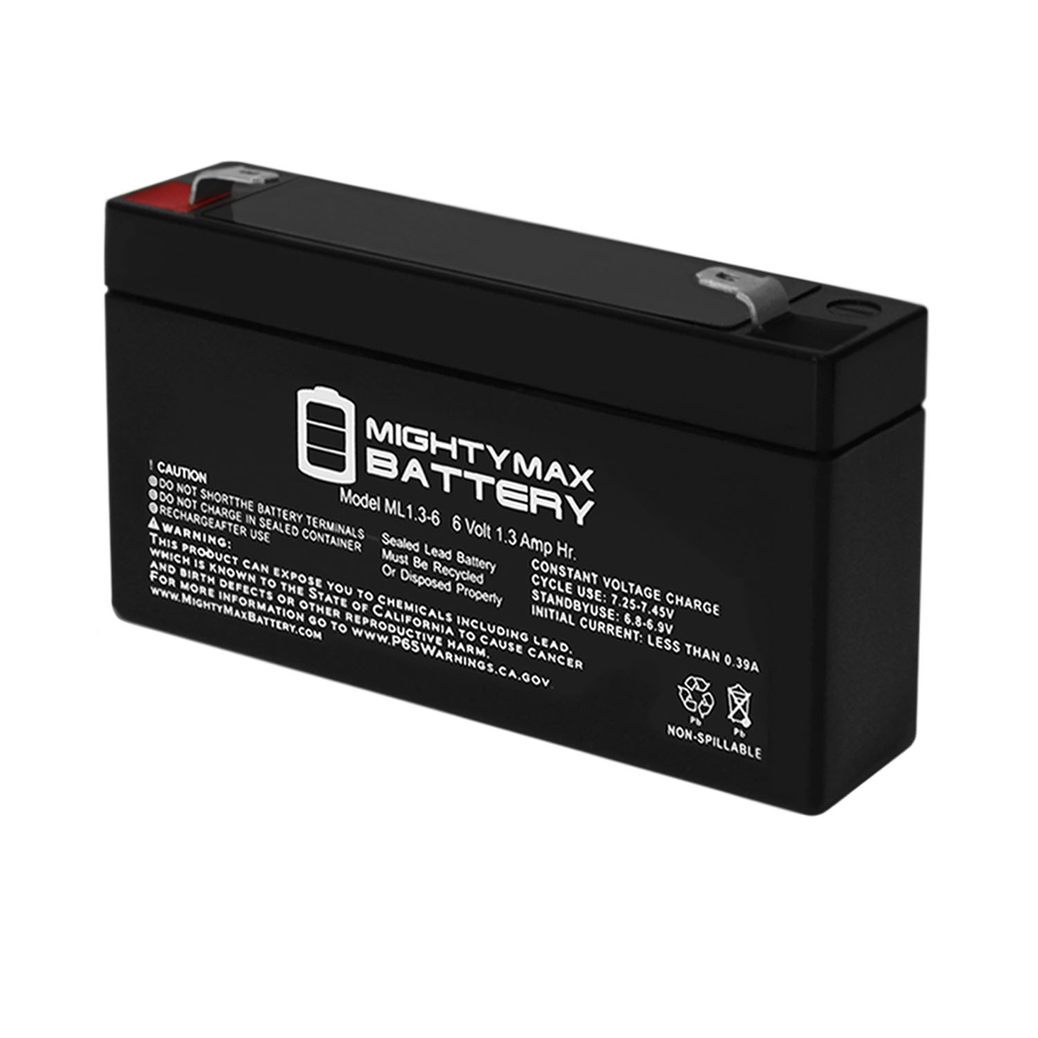 Mighty Max 6V 1.3Ah Replacement Battery for Lichpower Djw6-12 - 3 Pack 