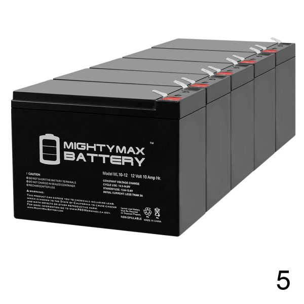 ML10-12 – 12 VOLT 10 AH SLA BATTERY – PACK OF 5