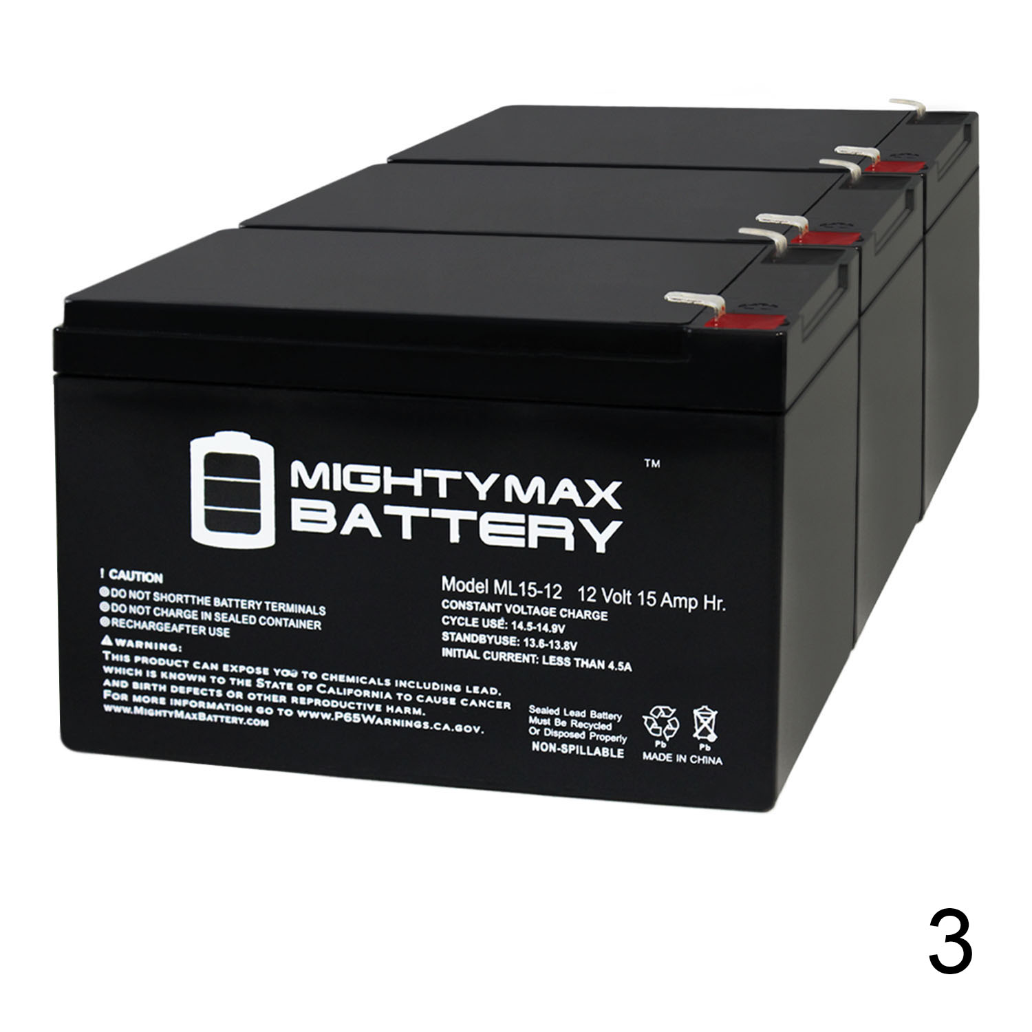 Mighty Max Battery Ml Volt Ah F Terminal Rechargeable