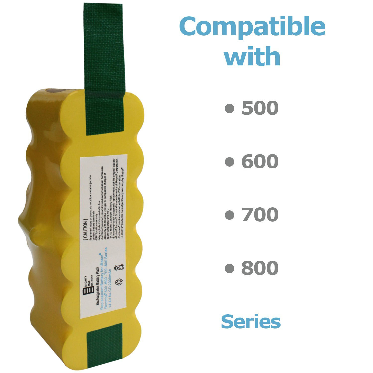 Vhbw Batería compatible con iRobot Roomba 605, 615, 616, 621, 651 robot  aspirador, robot doméstico (3000 mAh, 14,4 V, NiMH)
