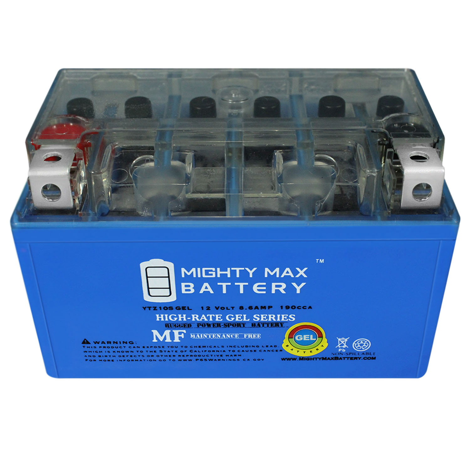 MIGHTY MAX BATTERY YTZ10S 12V 8.6AH Replacement for MOTO, ATV