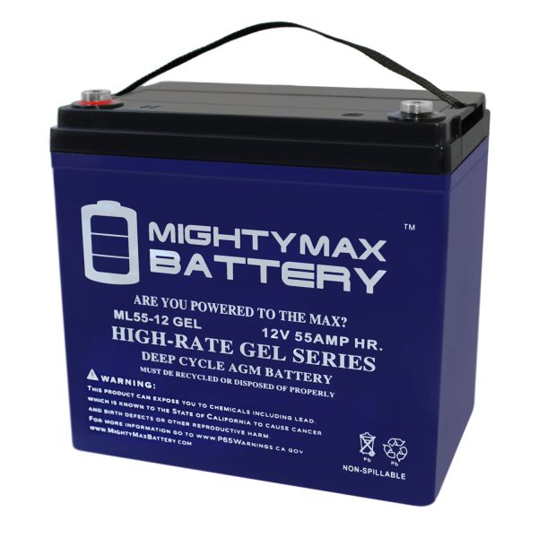 12V 55AH GEL Replacement Battery for MK M22NF SLD G