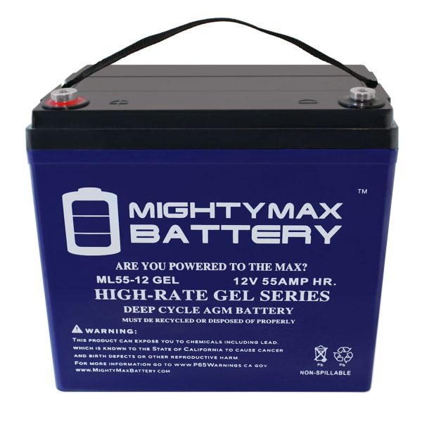 12V 55AH GEL Replacement Battery for Handicare Alex