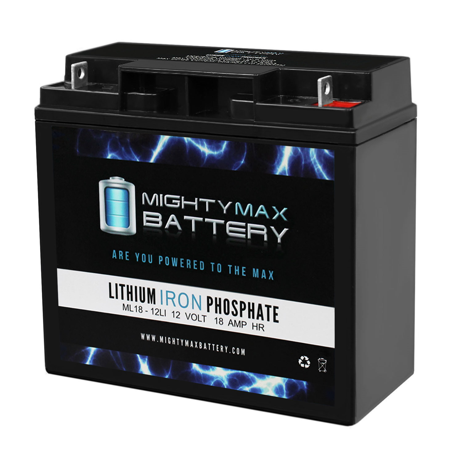 Mighty Max Battery ML18-12LI - 12 Volt 18 AH Deep Cycle Lithium Iron  Phosphate (LiFePO4) Rechargeable and Maintenance Free Battery -  MightyMaxBattery