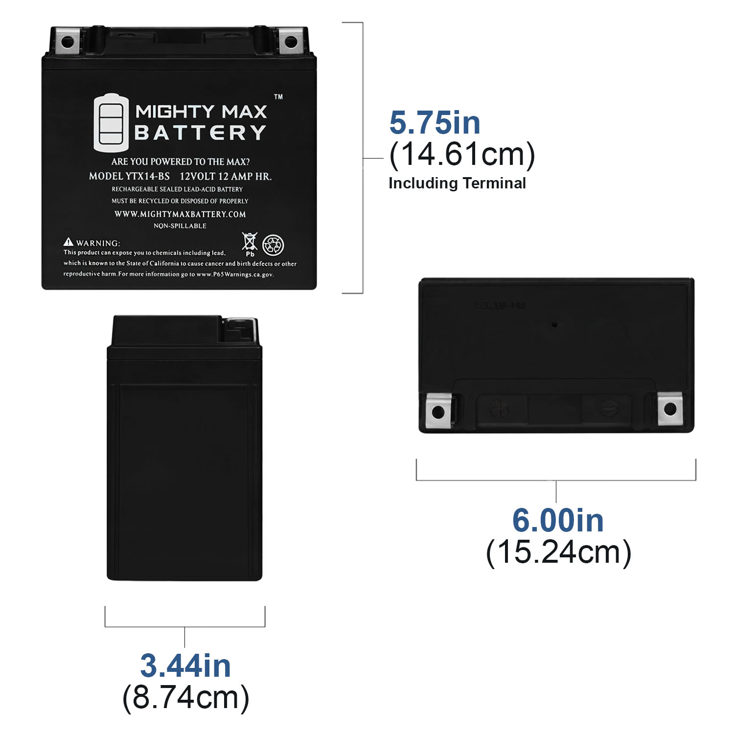 Batería FTX12-BS /M6014 // 12V 10Ah 180A - Verma Baterias