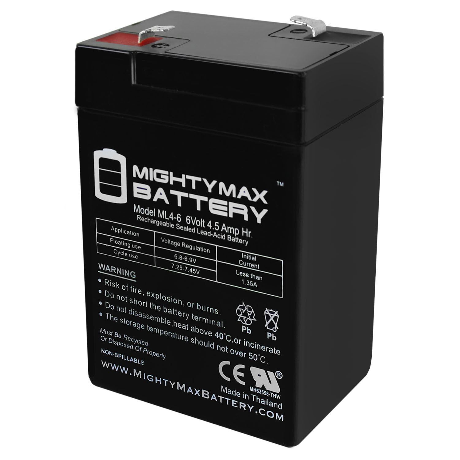 Mighty Max Battery 6V 4.5Ah for FirstPower FP640A | MAX3962022