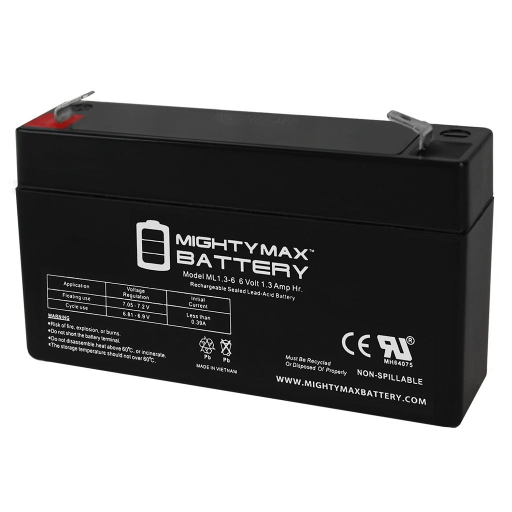 6V 1.3Ah Battery Replacement for Toyo 3FM1.3 - MightyMaxBattery