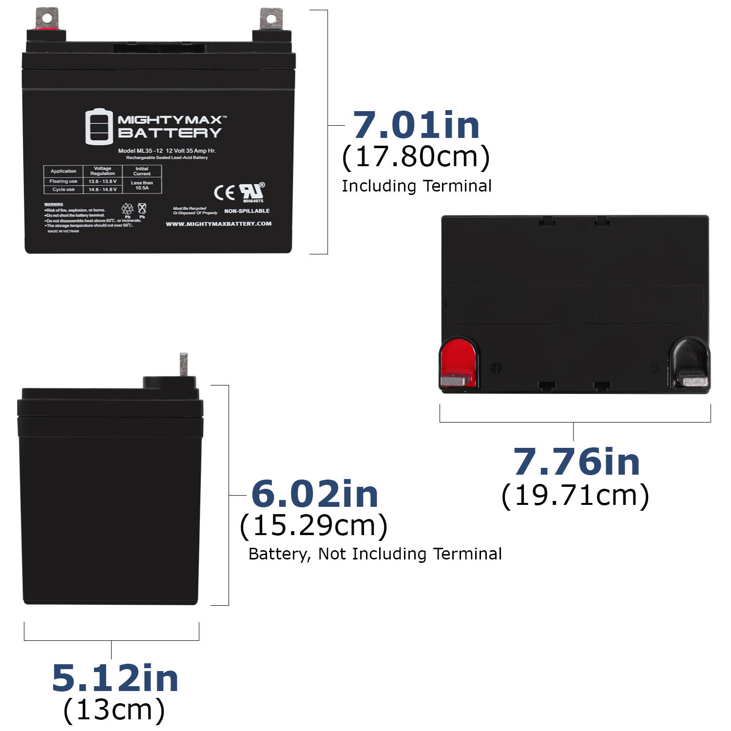 12V 35AH SLA Replacement Battery compatible with Minn Kota Endura