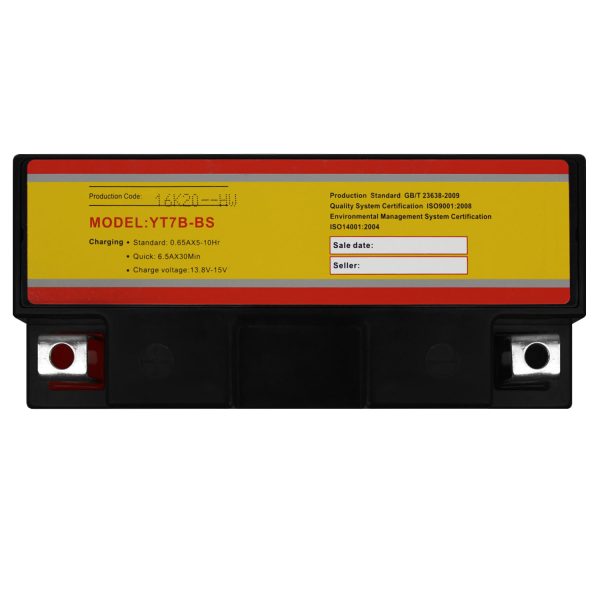 YT7B-BS 12V 6.5AH Sealed AGM Battery for Motorcycle