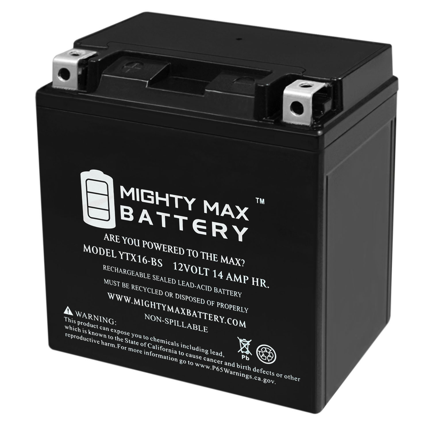 YTX16-BS GEL 12V 14AH Battery for Power Sports ATV