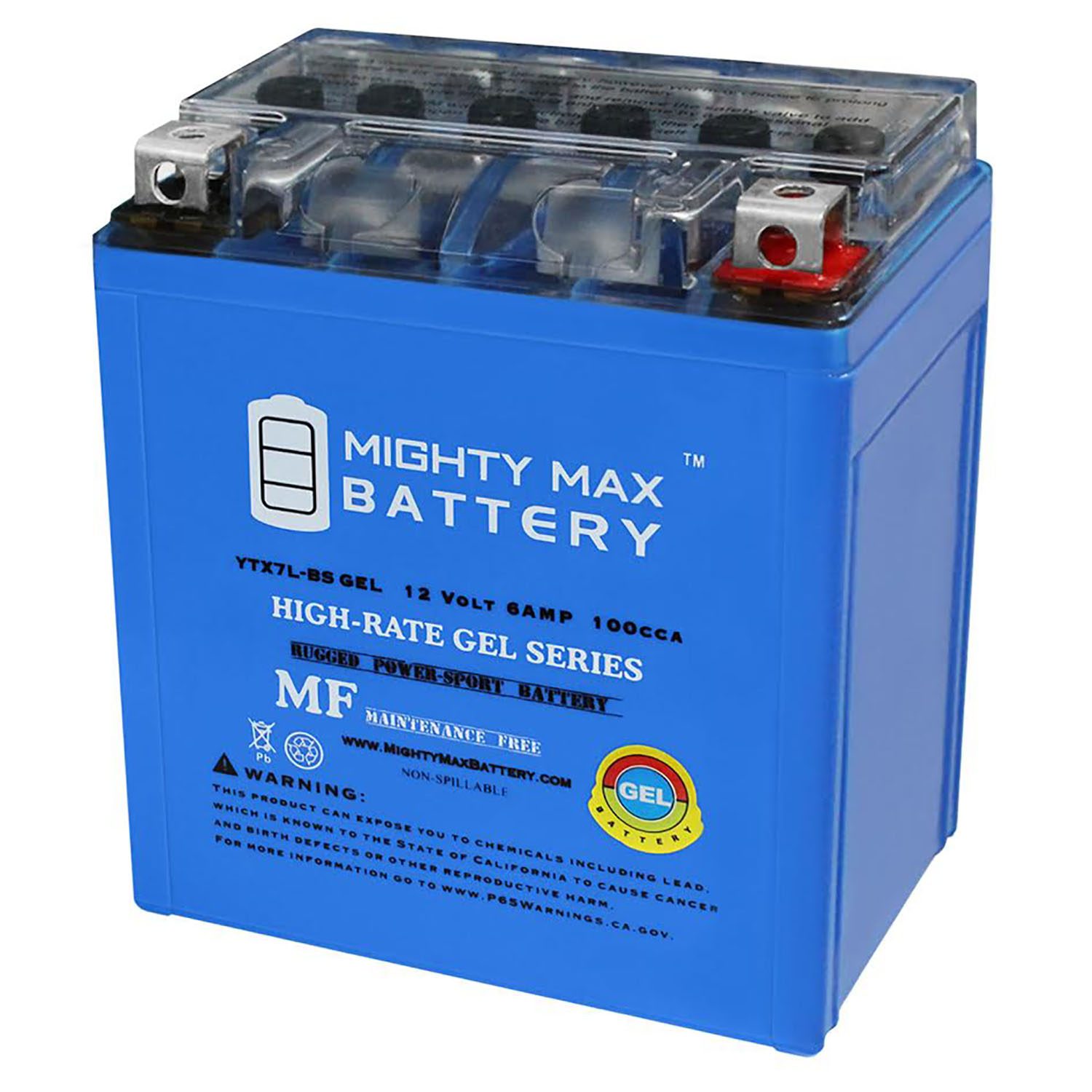 Batterie 12V 6Ah HAUTE sans entretien YTX7L-BS pour quad - PitRacing