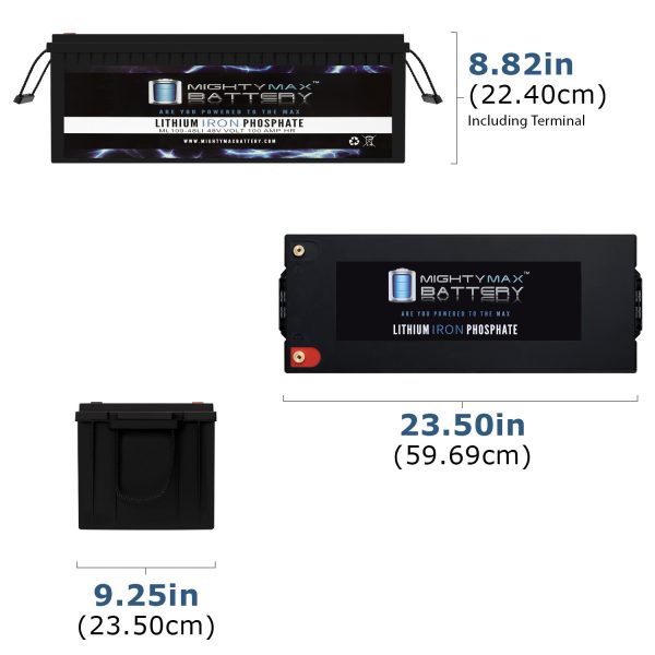 Mighty Max Battery ML100-48LI 48V 100Ah Lithium Iron Phosphate (LiFePO4) Rechargeable and Maintenance Free Battery