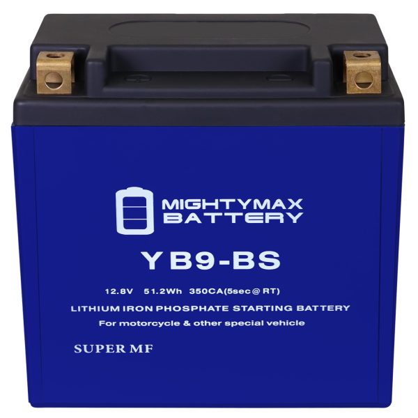 Mighty Max Battery YB9-BSLiFePO4 - 12 Volt 9 AH, 250 CCA, Lithium Iron Phosphate (LiFePO4) Battery