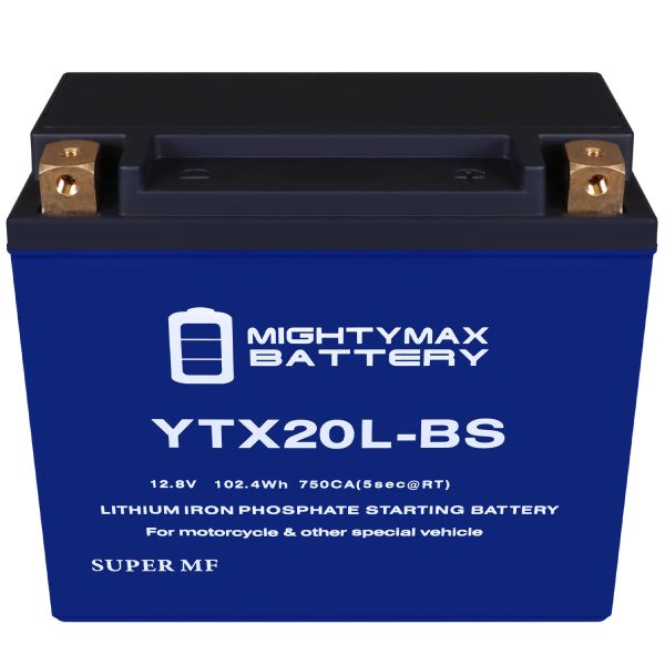 Mighty Max Battery YTX20L-BSLIFEPO4 - 12 Volt 18 AH, 570 CCA, Lithium Iron Phosphate (LiFePO4) Battery