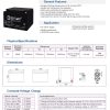 ML26-12INT - 12 Volt 26 AH, Internal Thread (INT) Terminal, Rechargeable SLA AGM Battery