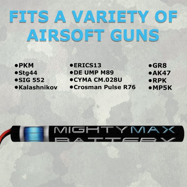 8.4V NiMH 1600mAh Replaces JG AK47 #6806 Spetz Shorty Airsoft AEG