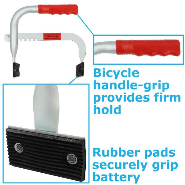 Side Lift Battery Carrier With Pads for Wheelchair Medical Mobility