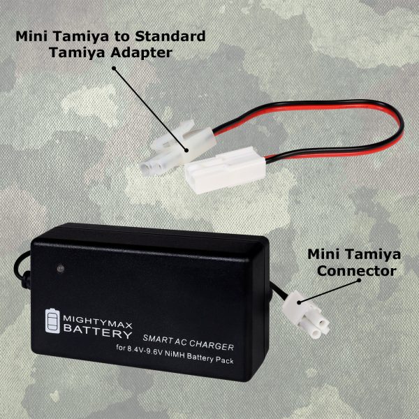 Smart Charger for 8.4V-9.6V NiMH Battery Packs w/ Mini Tamiya Connector