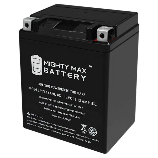 YTX14AHL -12 Volt 12 AH, 210 CCA, Rechargeable Maintenance Free SLA AGM Motorcycle Battery