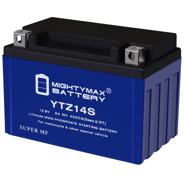 YTZ14S-LIFEPO4 - 12 Volt 11.2 AH, 380 CCA, Lithium Iron Phosphate (LiFePO4) Battery