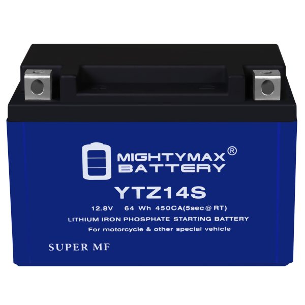 YTZ14S-LIFEPO4 - 12 Volt 11.2 AH, 380 CCA, Lithium Iron Phosphate (LiFePO4) Battery