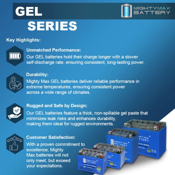 YT7B-BSGEL -12 Volt 6.5 AH, GEL Type, 110 CCA, Rechargeable Maintenance Free SLA AGM Motorcycle Battery