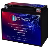 YTX20L-BS - 12 Volt 18 AH, 270 CCA, Rechargeable Maintenance Free SLA AGM Motorcycle Battery