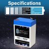 Mighty Max Battery ML4-6LI - 6 Volt 4.5 AH Deep Cycle Lithium Iron Phosphate (LiFePO4) Rechargeable and Maintenance Free Battery