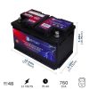 MM-H6 Start and Stop Car BCI Group Size 48 12V 70 AH, 120RC, 760 CCA Rechargeable AGM Car Battery