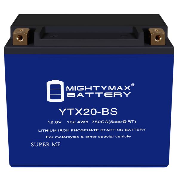 Mighty Max Battery YTX20-BS LIFEPO4 - 12 Volt 18 AH, 570 CCA, Lithium Iron Phosphate (LiFePO4) Battery