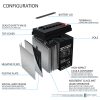 ML400-6 - 6V 400 AH, Internal Thread (INT) Terminal, Rechargeable SLA AGM Battery